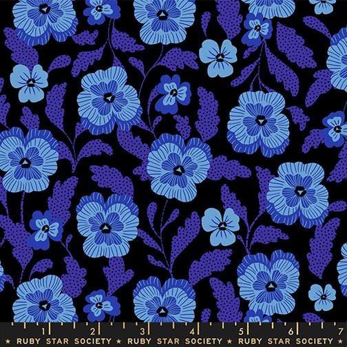 Default Violets in Black - Hello Alice by Sarah Watts for Ruby Star Society