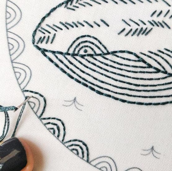 Whale of a Time Embroidery Kit - Cozyblue Handmade