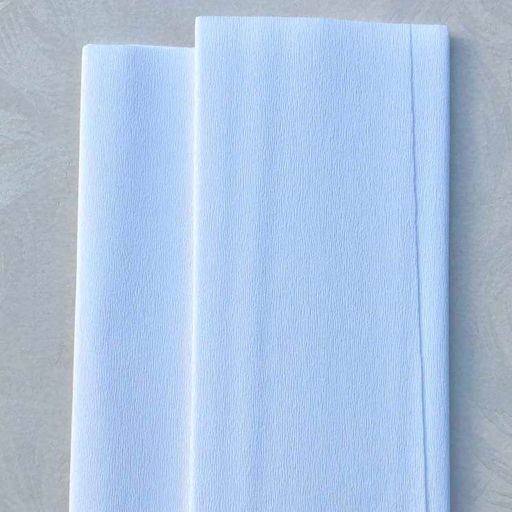 White/White Double-Sided Crepe Paper, 10 inches x 49 inches