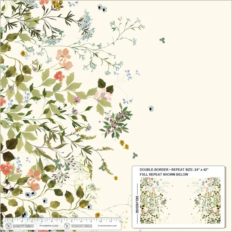 Default Wild Blooms in Ivory - Bloomfield by Kelly Ventura