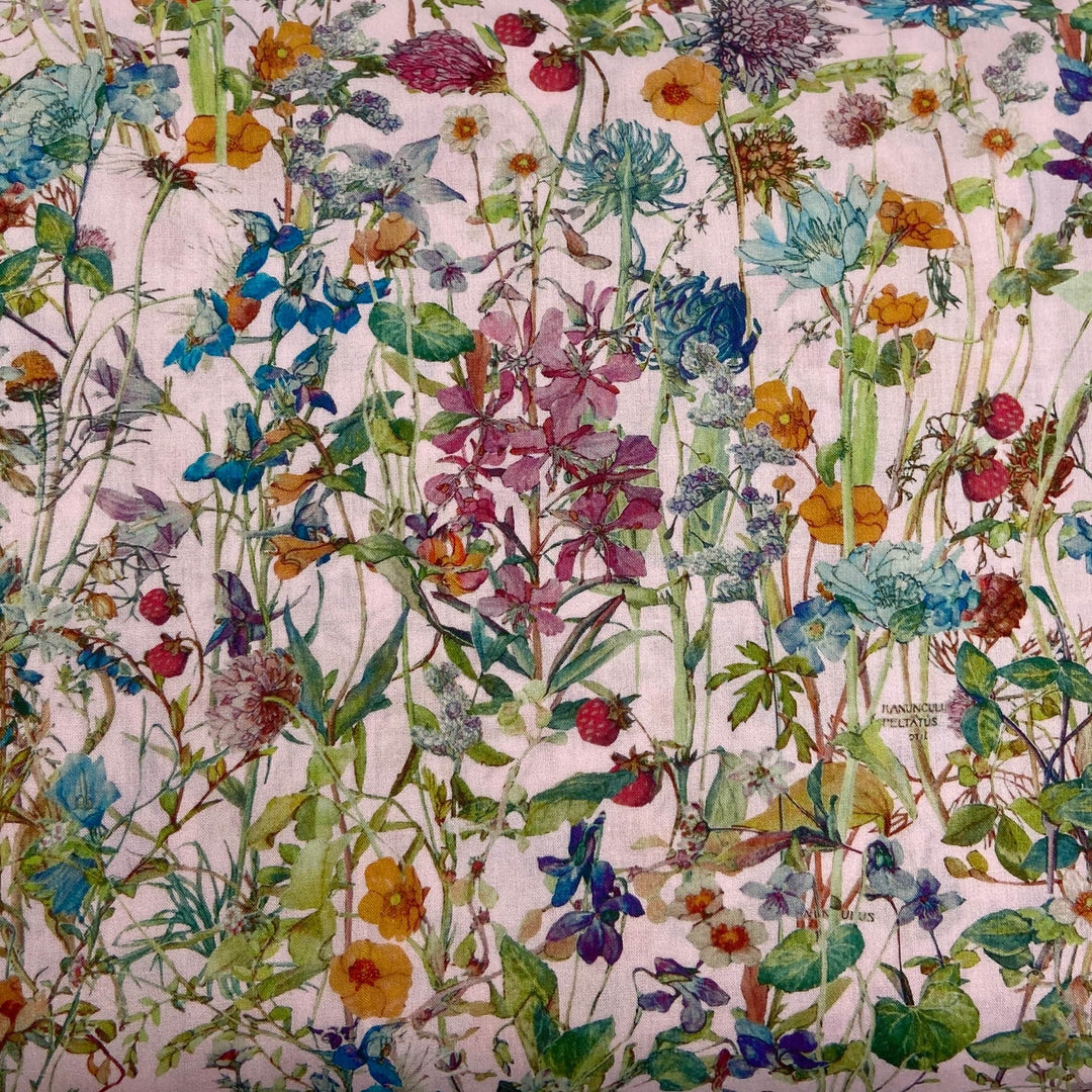 Wild Flowers in Color L - Liberty Tana Lawn Project Cuts - 22" x 26"