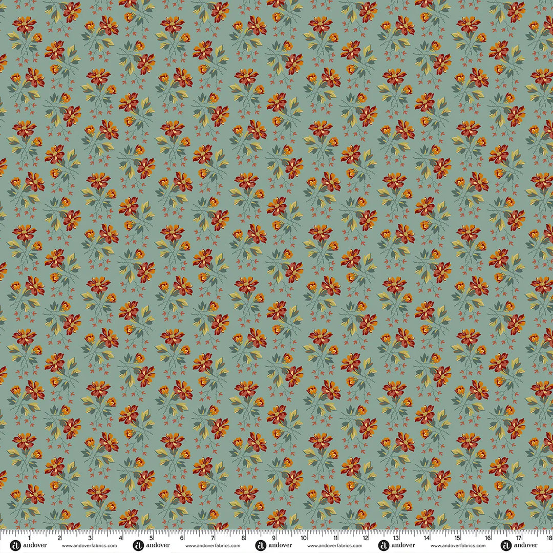 Default Wildflower in Seafoam - Secret Stash Favorites - Blue Willow - Laundry Basket Quilts