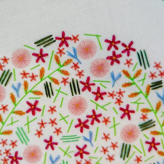 Wildflower Meadow Embroidery Kit - Cozyblue Handmade