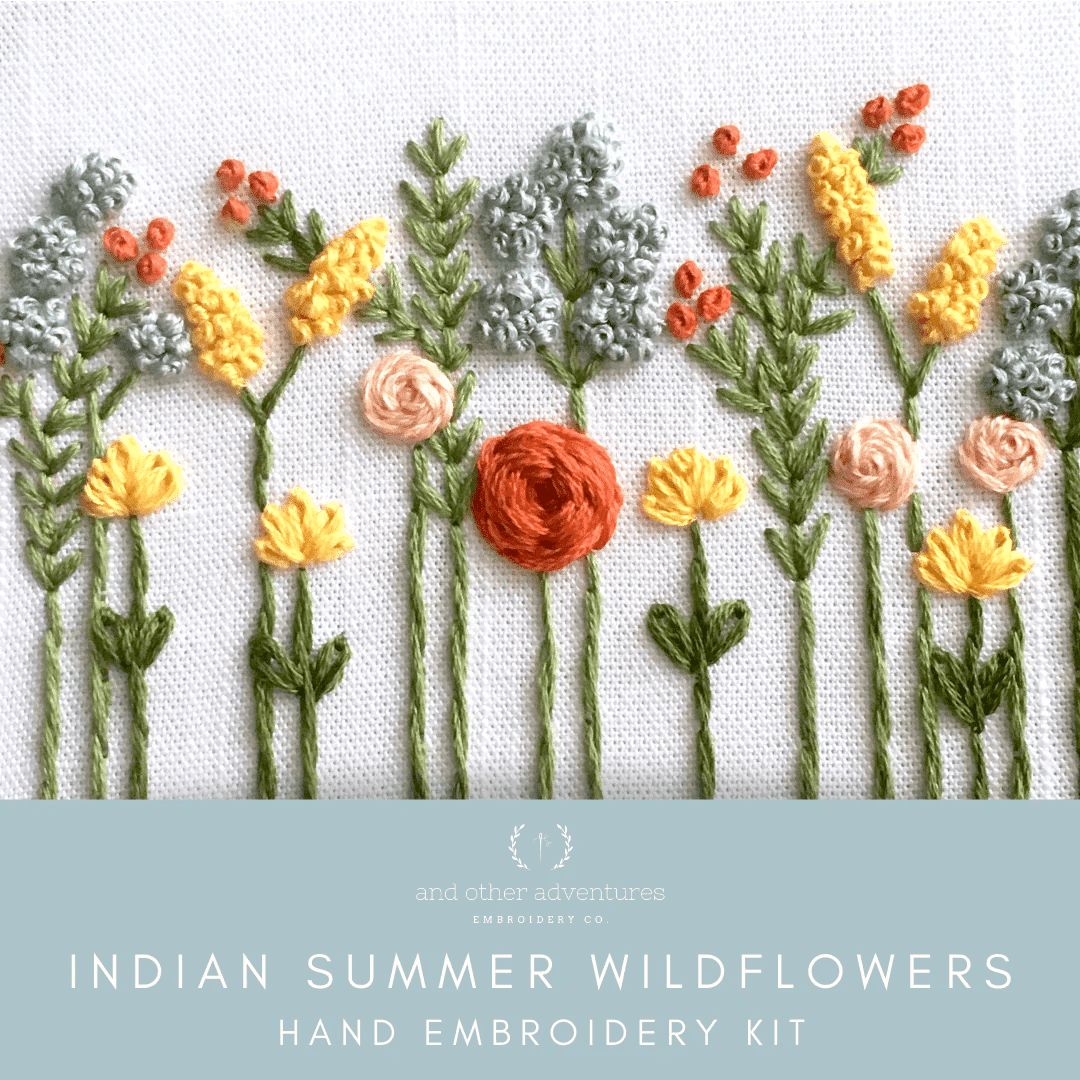 Wildflowers in Indian Summer Embroidery Kit - And Other Adventures
