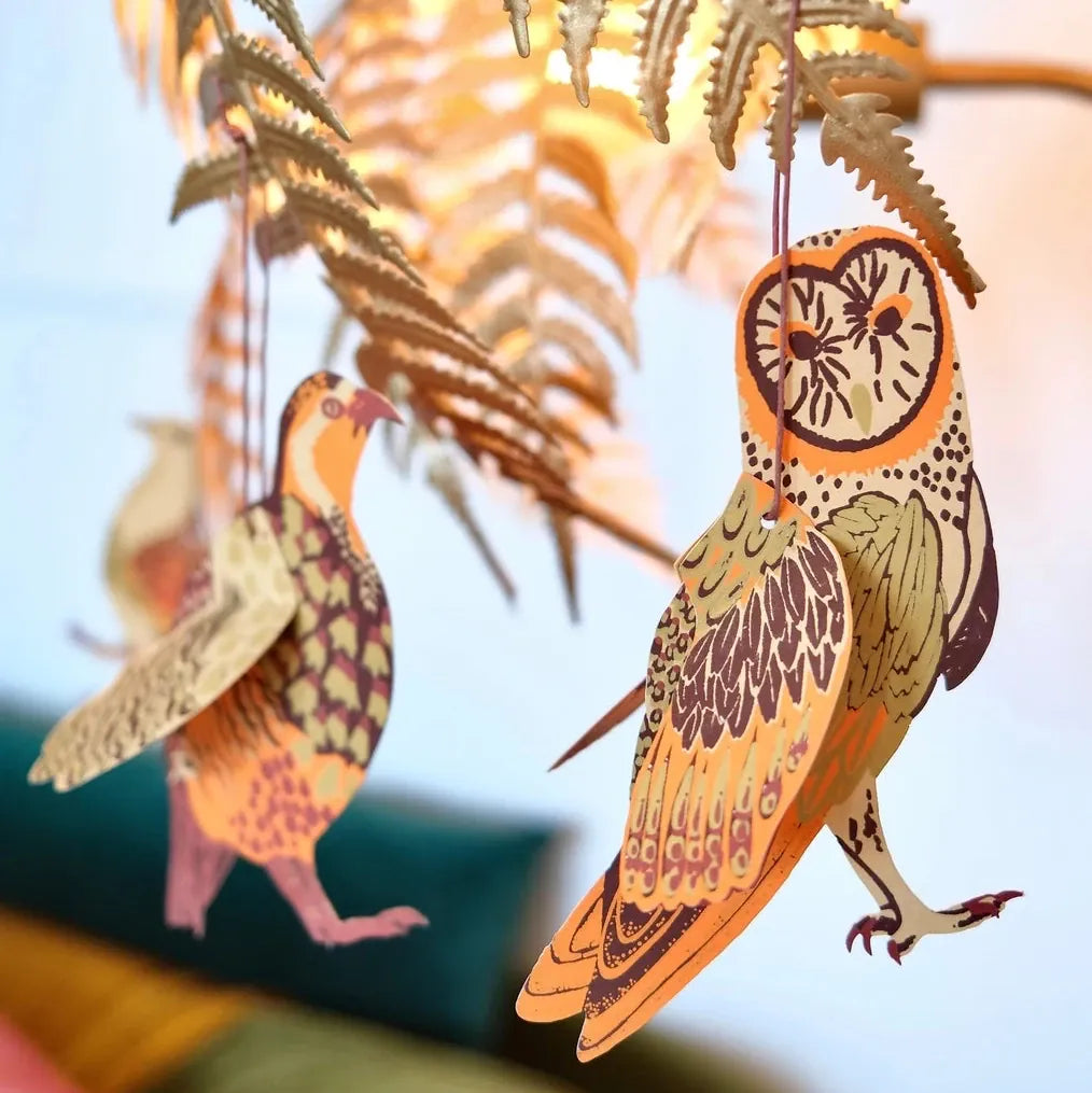 Default Winter Birds Paper Ornaments from East End Press