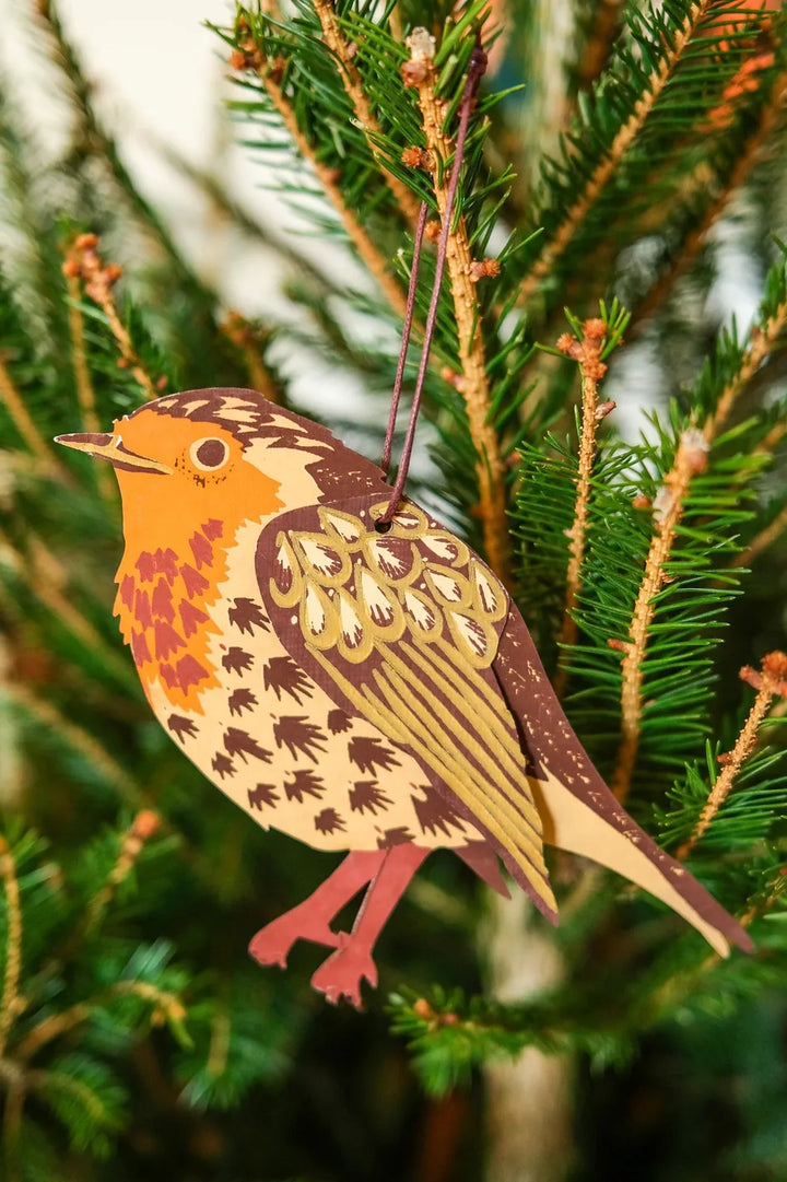 Default Winter Birds Paper Ornaments from East End Press