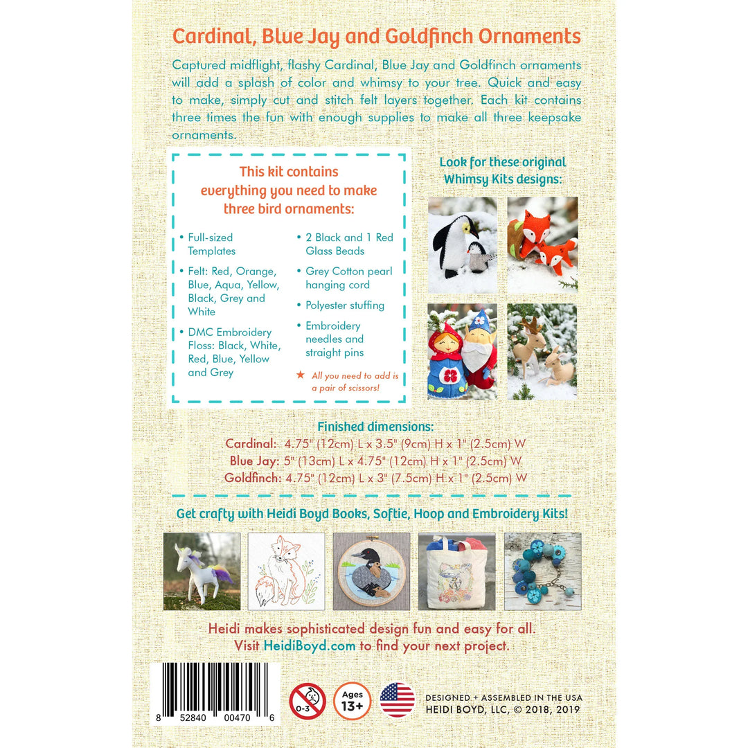 Default Winter Birds - Whimsey Ornament Kit