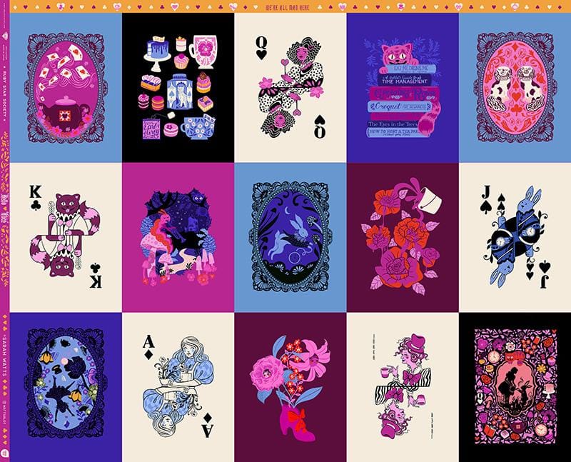 Default Wonderland PANEL in Multi - Hello Alice by Sarah Watts for Ruby Star Society