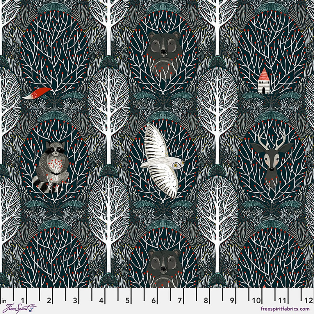 Default Woodland Friends in Navy - Silent Night - Cori Dantini
