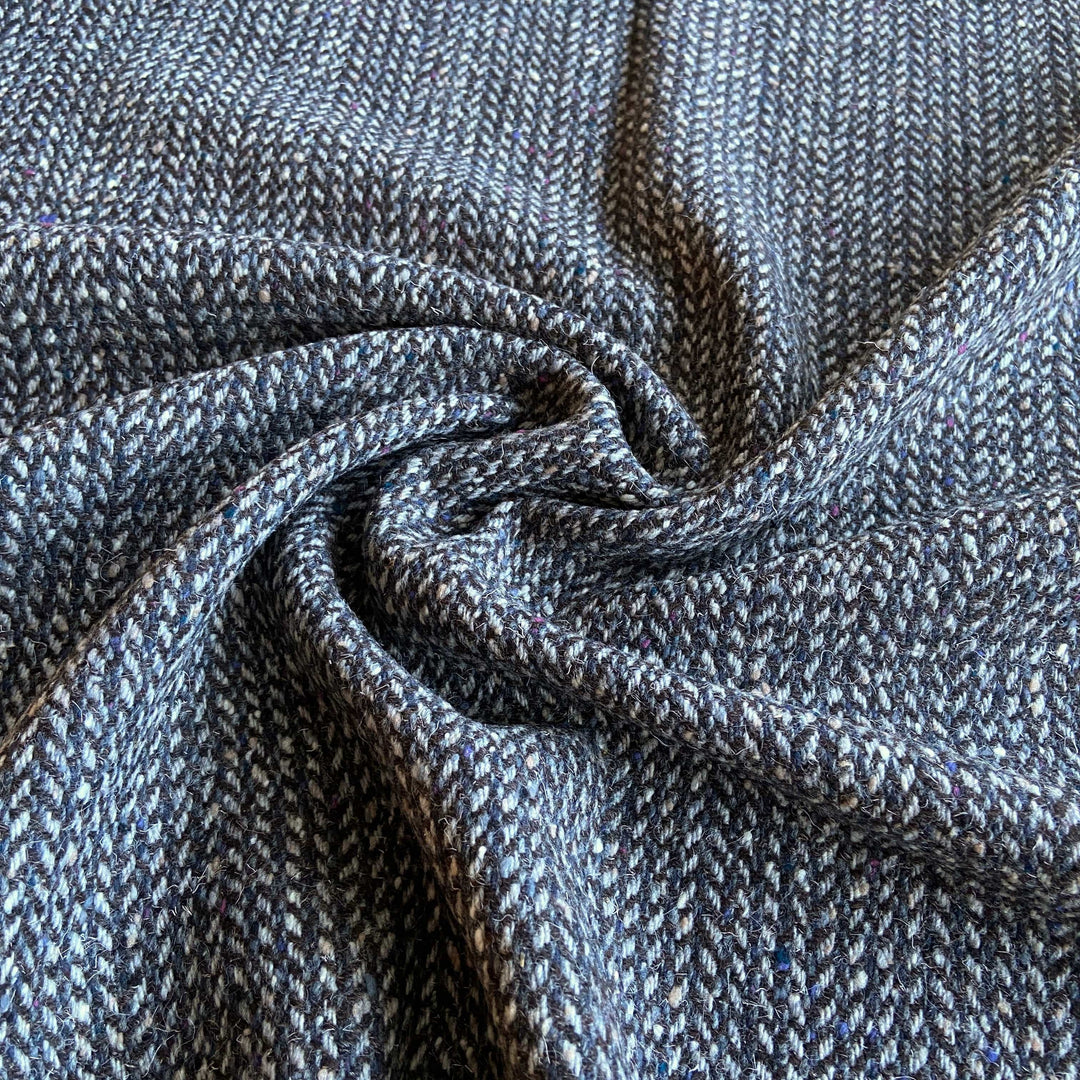 Default Wool Tweed Coating in Grayish-Brown