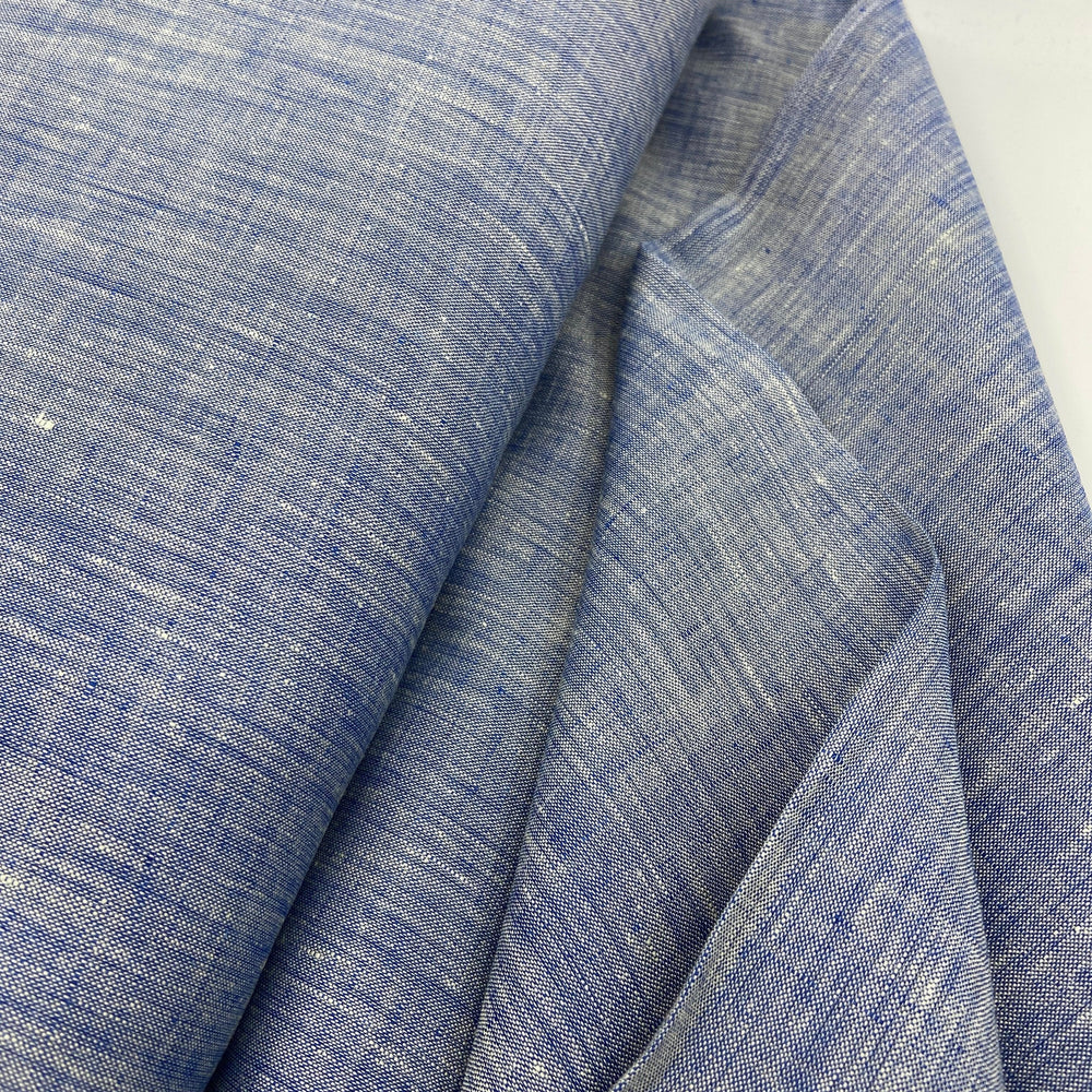 Yarn Dyed 100% Linen in Denim Blue