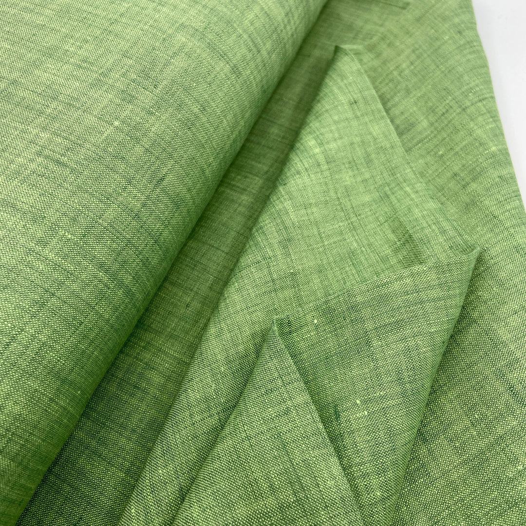 Yarn Dyed 100% Linen in Grass Green