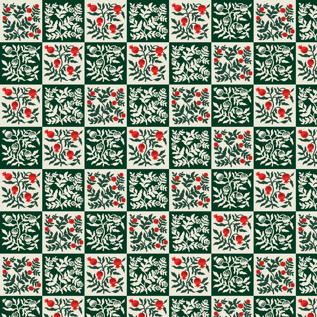 Default Yuletide Floral in Evergreen - Holiday Classics III