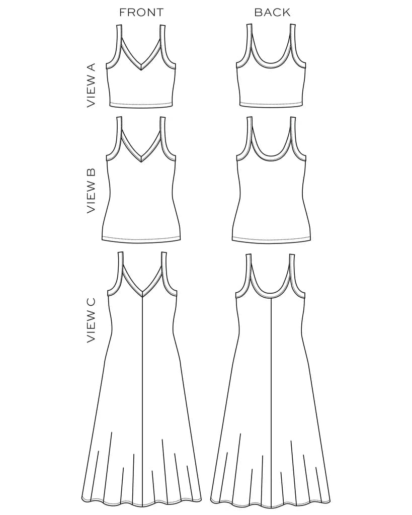 Default Zoey Tank & Dress - True Bias - Sizes 0-18