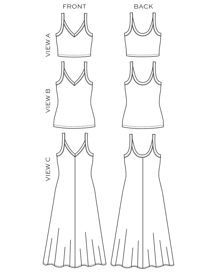 Default Zoey Tank & Dress - True Bias - Sizes 0-18