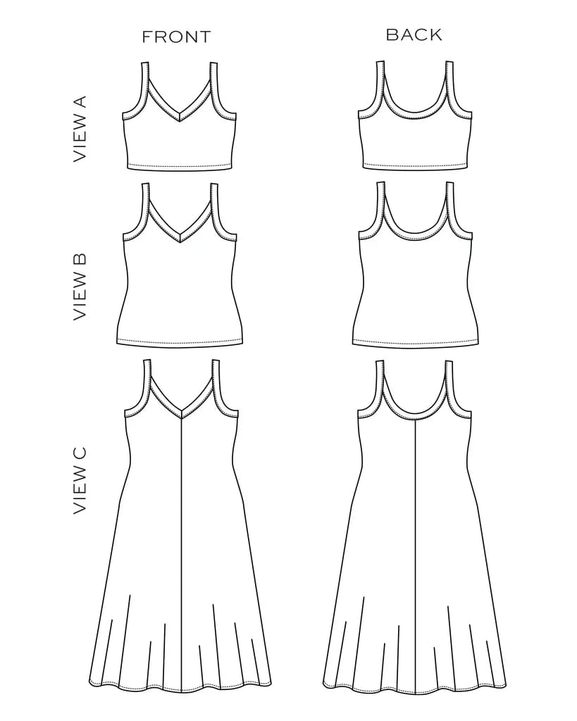 Default Zoey Tank & Dress - True Bias - Sizes 14-32