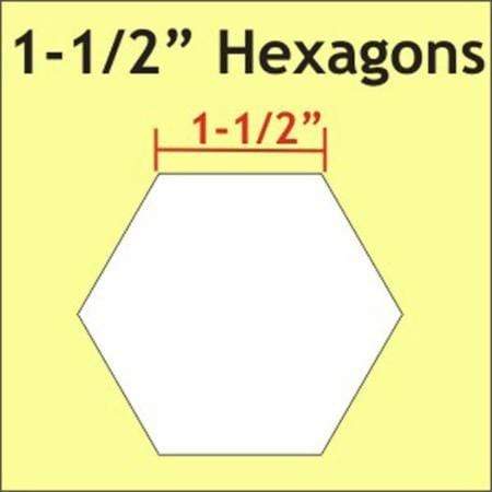 1 1/2" Hexagon Paper Pieces, 50 pieces