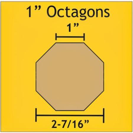 1" Octagon Paper Pieces, 50 pieces