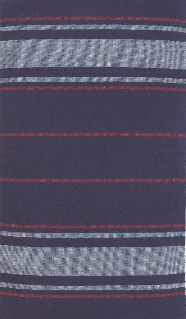 18" Toweling - Rock Pool in Deep - Navy with White and Red
