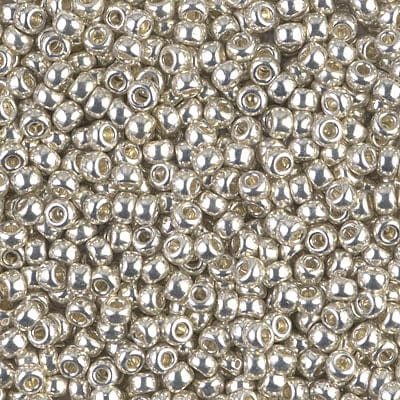 8/0 - Miyuki Glass Seed Beads - Galvanized - Silver - 8-1051