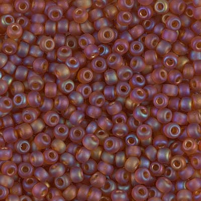 8/0 - Miyuki Glass Seed Beads - Matte Transparent AB - Topaz - 8-133FR