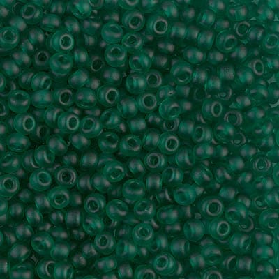 8/0 - Miyuki Glass Seed Beads - Matte Transparent - Emerald - 8-147F