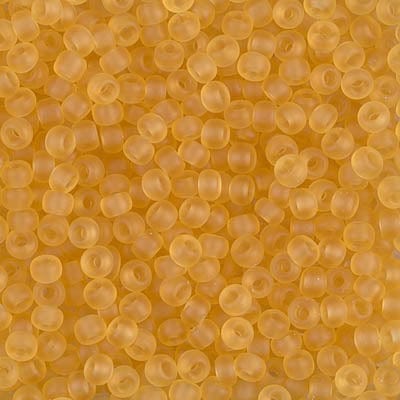 8/0 - Miyuki Glass Seed Beads - Matte Transparent - Light Topaz - 8-132F