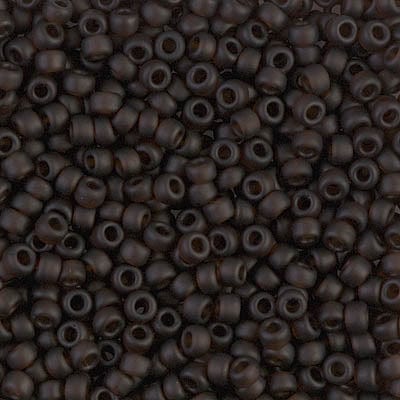 8/0 - Miyuki Glass Seed Beads - Matte Transparent - Root Beer - 8-135F