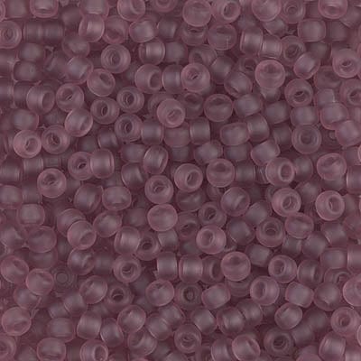 8/0 - Miyuki Glass Seed Beads - Matte Transparent - Smoky Amethyst - 8-142F