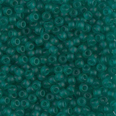 8/0 - Miyuki Glass Seed Beads - Matte Transparent - Teal - 8-2405F