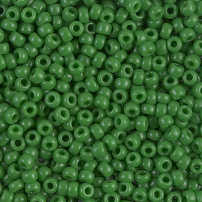 8/0 - Miyuki Glass Seed Beads - Opaque - Green - 8-411