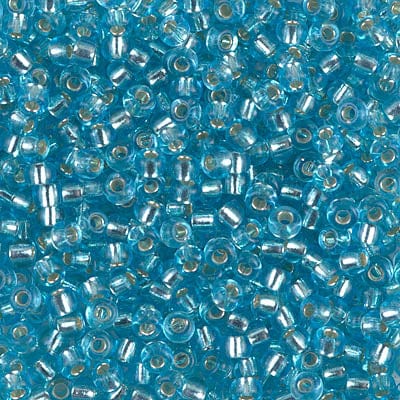 8/0 - Miyuki Glass Seed Beads - Silverlined - Aqua (8-18)