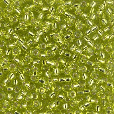 8/0 - Miyuki Glass Seed Beads - Silverlined - Chartreuse (8-14)