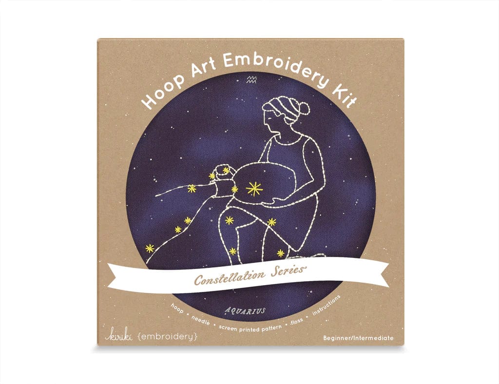 Aquarius Embroidery Kit - Constellation Series from Kiriki