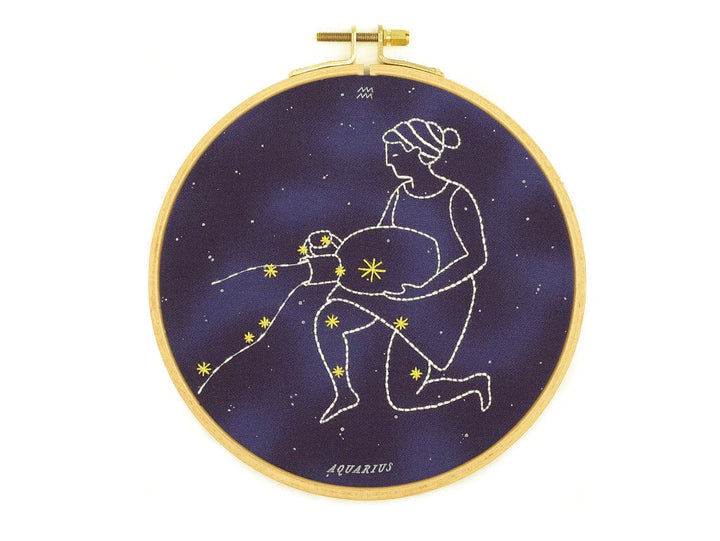 Aquarius Embroidery Kit - Constellation Series from Kiriki