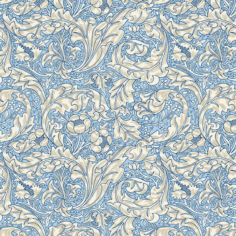 Bachelors Button in Blue - Wandle Collection - Morris & Company for Freespirit