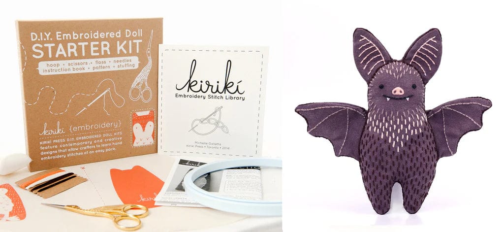 Bat Embroidery Kit from Kiriki