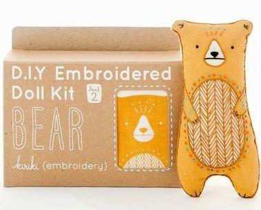 Bear Embroidery Kit from Kiriki