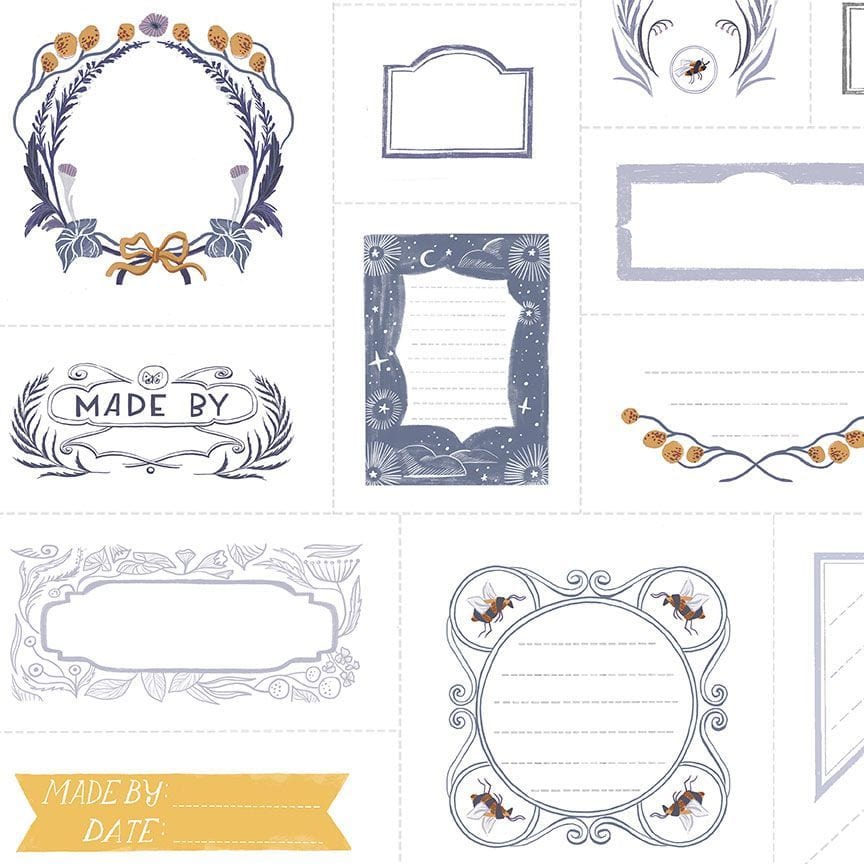 Bee Label Panel - Cottage Grove - Dear Stella