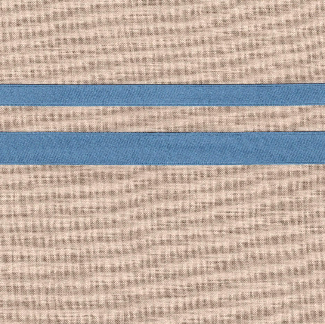 3/8" wide Blue Cotton Ribbon with Satin Finish