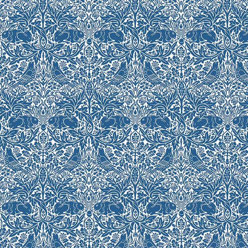 Brer Rabbit in Blue - Wandle Collection - Morris & Company for Freespirit