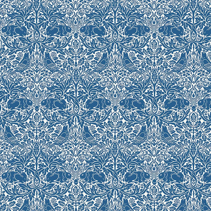 Brer Rabbit in Blue - Wandle Collection - Morris & Company for Freespirit