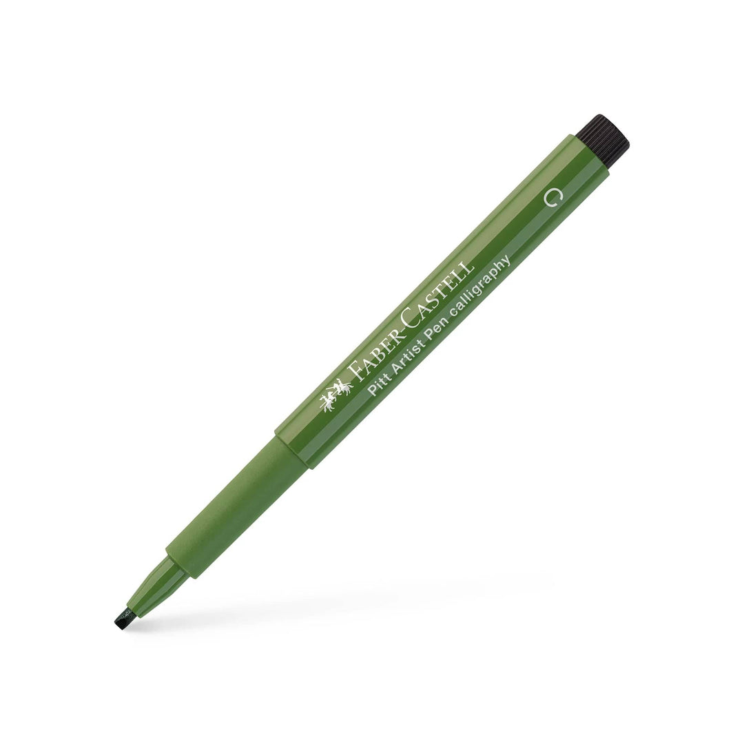 Calligraphy Pitt Artist Pen from Faber Castell - 174 Chromium Green Opaque