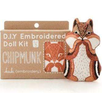 Chipmunk Embroidery Kit from Kiriki