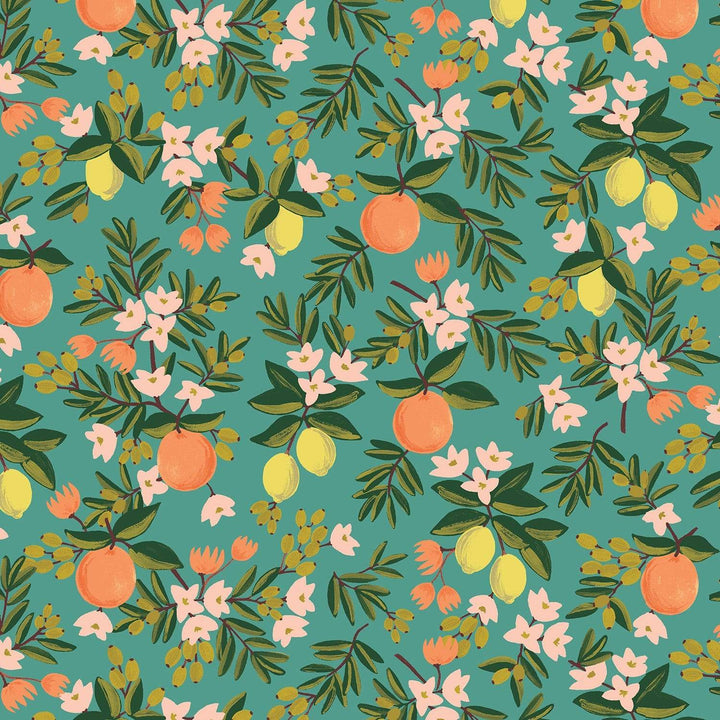 Citrus Floral in Teal ~ Primavera by Rifle Paper Co.