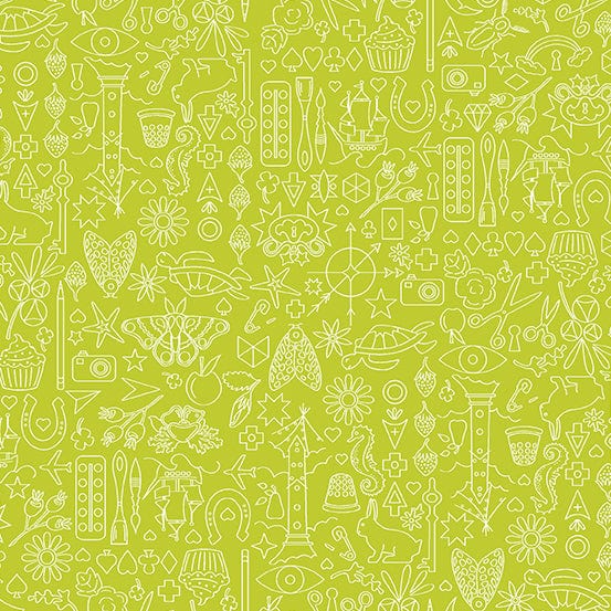Collection in Pear - Sun Print 2022 (10th Anniversary Collection) by Alison Glass