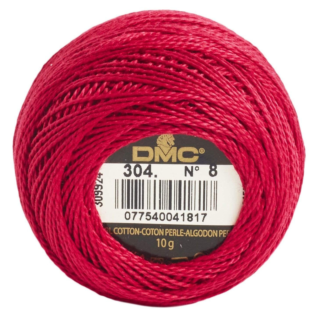 Copy of Size 8 Pearl Cotton Ball in Color 304 ~ Medium Red