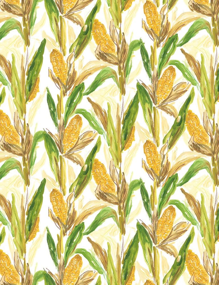 Corn Maze on White - Pumpkin Spice Collection - Dear Stella