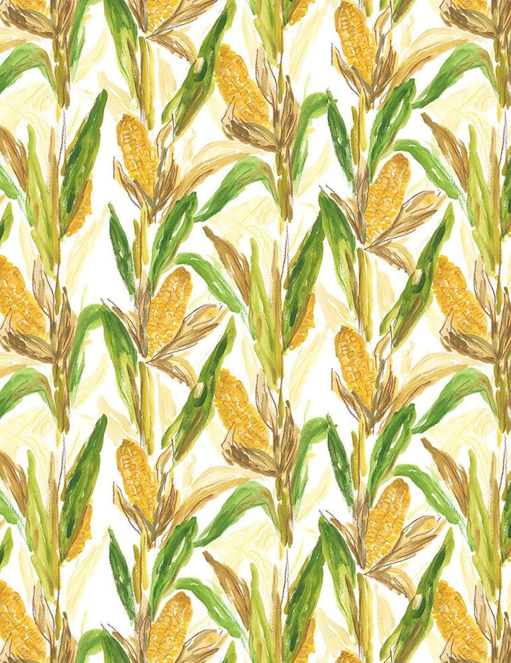 Corn Maze on White - Pumpkin Spice Collection - Dear Stella