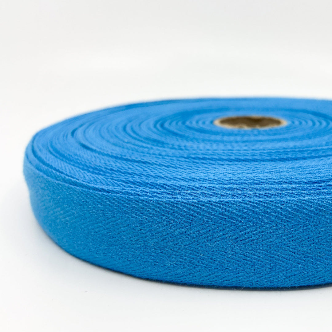 Cotton Twill Tape - Bright Blue - 25mm
